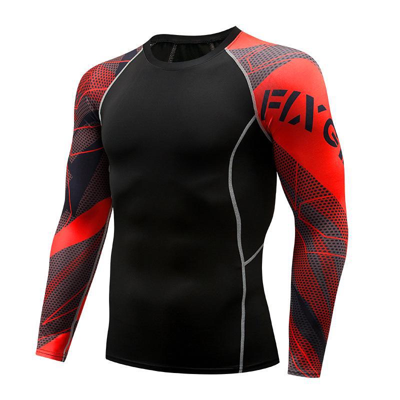Herren Quick-Dry Langarm Sportstrumpfhose & Trainingsshirt
