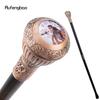 Yellow Resin Wolf Walking Cane Fashion Decorative Steel Stick Gentleman Elegant Cosplay Cane Crosier 90cm