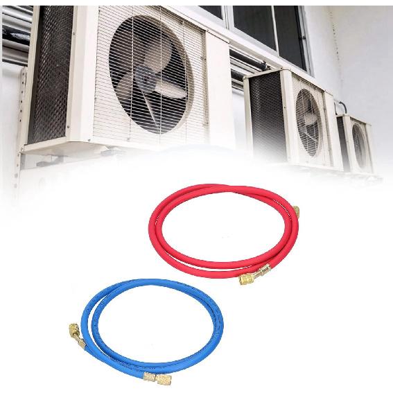 2Pcs Refrigerant Charging Hose, AC Charging Hoses Tube, Fluoride Adding Tube for Air Conditioner Outside Unit Repair Tool (R410 special 1.5 meters)
