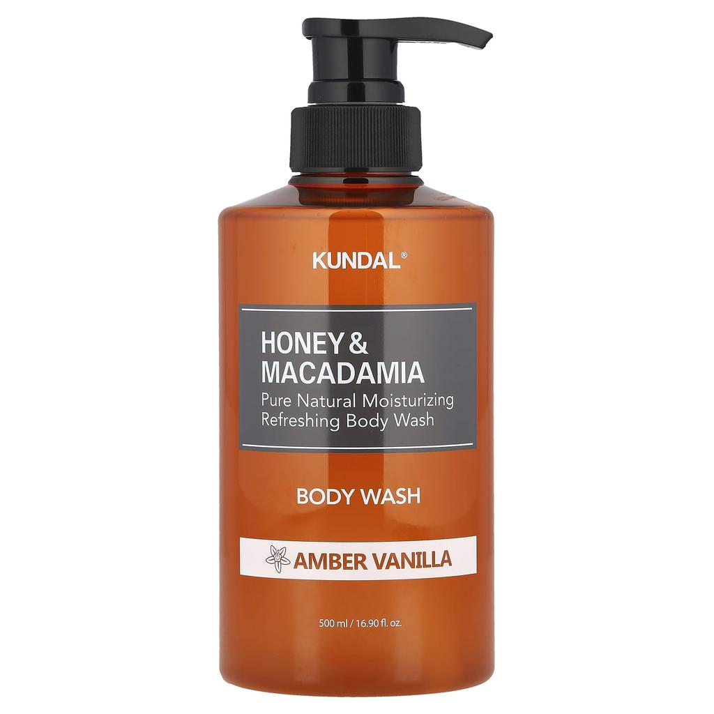 Kundal, Honey & Macadamia, Body Wash, Amber Vanilla, 500ml (16.9 fl oz)