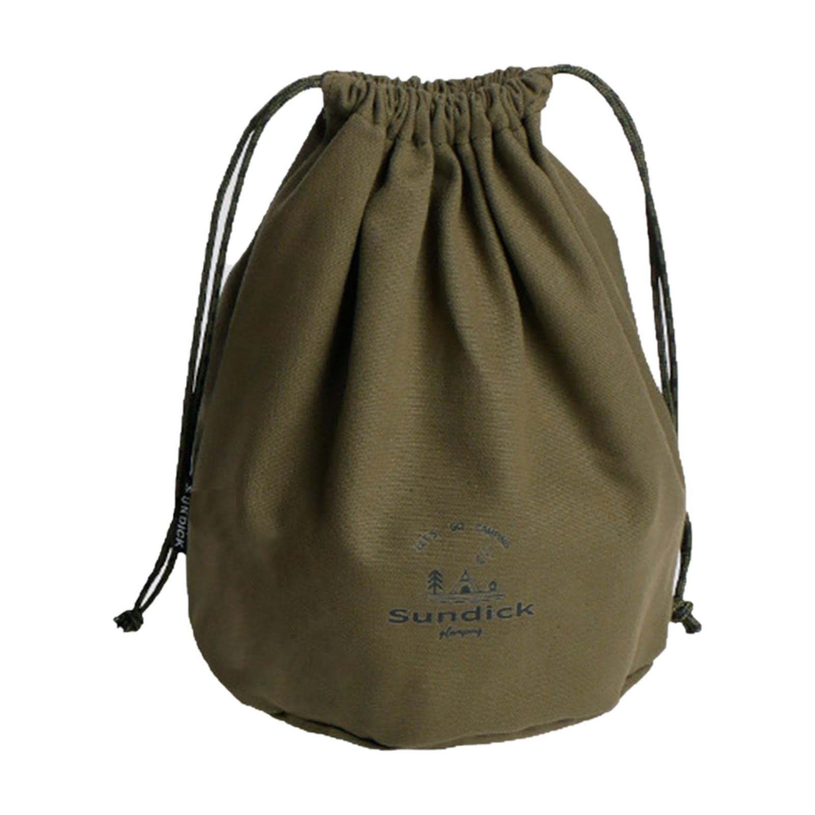 

GUOOL Canvas Drawstring Durable and Portable Gear Organizer Pouch for Outdoor and Large Green Bag, Camping, Fishing, Activities, Hiking, Climbing,