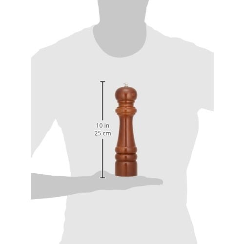 Endo Shoji TKG Salt Mill 9105, Keyaki Wood Body, 18-12 Stainless Steel Hardware, Nickel-Plated Brass Knob, Made in Japan, PPP50009