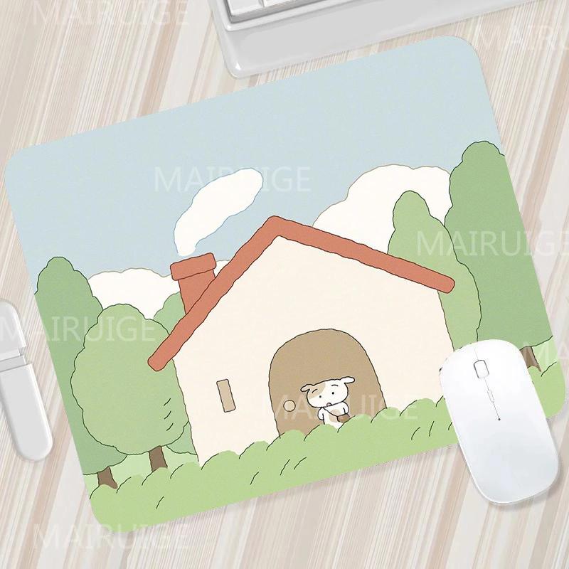 Green Small Mouse Pads Mouse Carpets Cute Desk Mats Kawaii Tulip Gaming Accessories Mouse Mat Gamer Surface for Computer Mouse