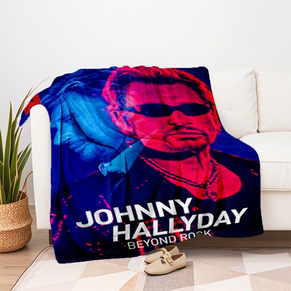 Johnny Hallyday Beyond Rock: Limited Edition Memorabilia SetBlanket Flannel Throw Blanket for Sofa, Bed, Travel, Camping, Office, Couch, Cha