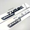 2Pcs 3D ABS Letters TURBO 4MATIC Plus Logo Car Fender Side Sticker Emblem Badge For C117 W117 GLE53 GLA45 A45 A35 CLA35 CLA45