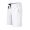 Men Shorts Elastic Waist Adjustable Drawstring Wide Leg Shorts with Pockets Solid Color Beach Casual Shorts