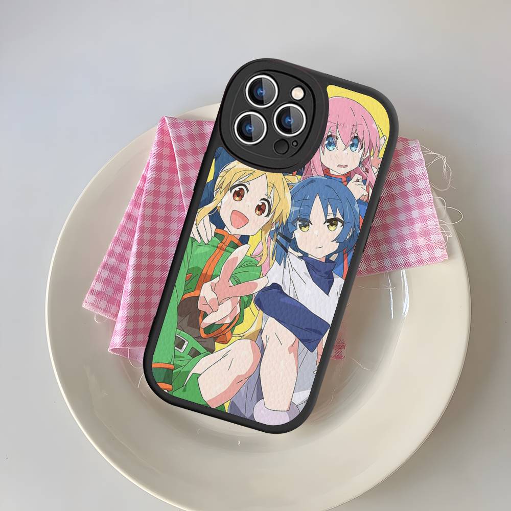 

Anime Bocchi The Rock Phone Case For IPhone 16 15 14 11 12 13 Pro Max Plus Back Leather Shell iPhone 14