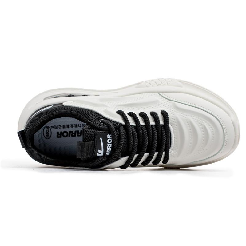 Warrior Casual Fashion Versatile Daily Commuting High Wrap Durability Lightweight Non-Slip Low-Top Dad Shoes Men Sneaker White Black WXY(S)-4681N02