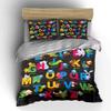 Animal Alphabet Learning Set Soft Skin-Friendly Bedding Set Includes 1 Duvet Cover And 2 Pillowcase Gift