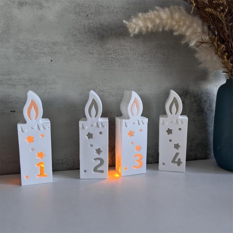 Creative Flexible Silicone Mold for Number Candle and Ambients Lights Decoration for Birthdays and Celebrations