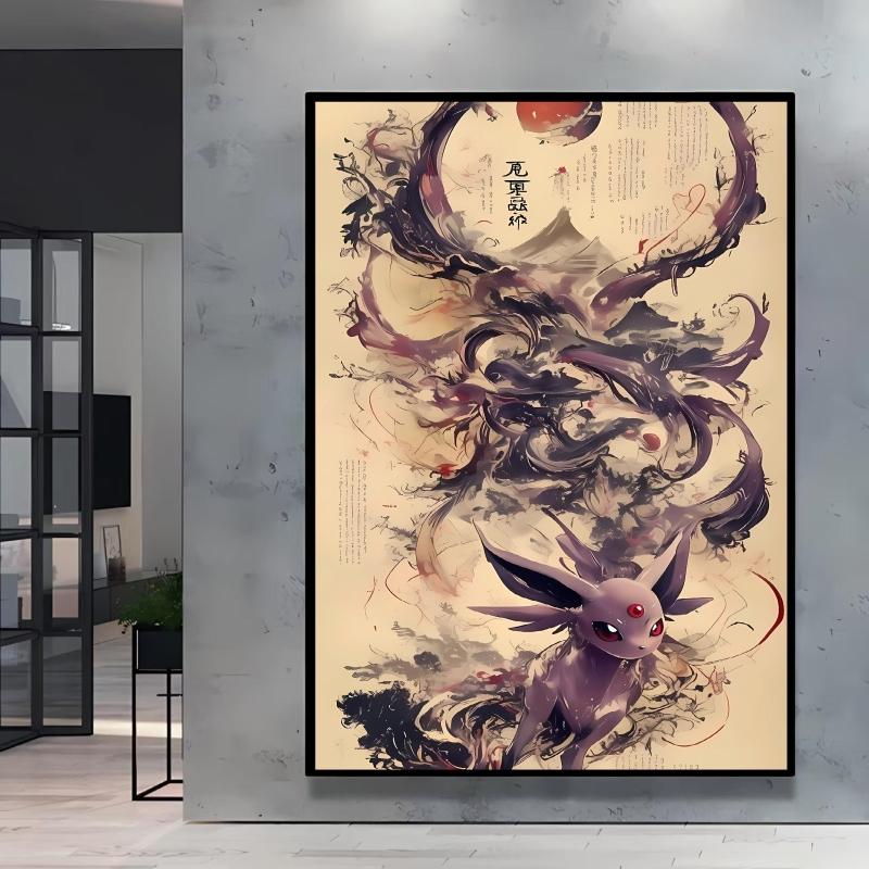 Anime Posters Pokemon Umbreon Cartoon Character Picture HD Print Canvas Painting Home Children's Room Wall Decoration Gifts