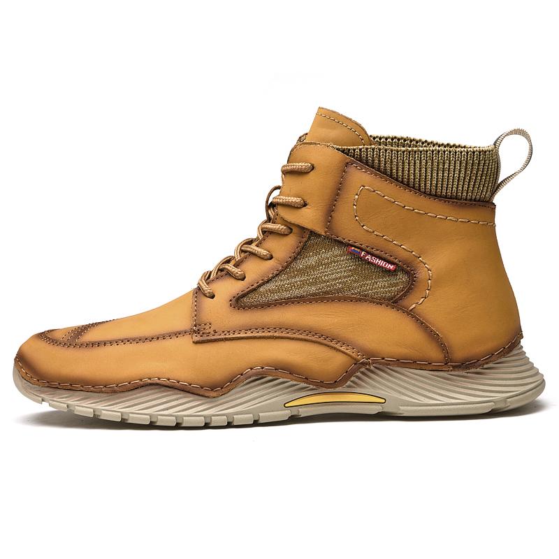 Мужская новая кожаная спортивная обувь на открытом воздухе, повседневная обувь, деловая кожаная обувь для доски, ботинки 38