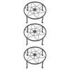 3 Pack 9" Plant Stand For Flower Pot Heavy Duty Potted Holder Round Wrought Iron