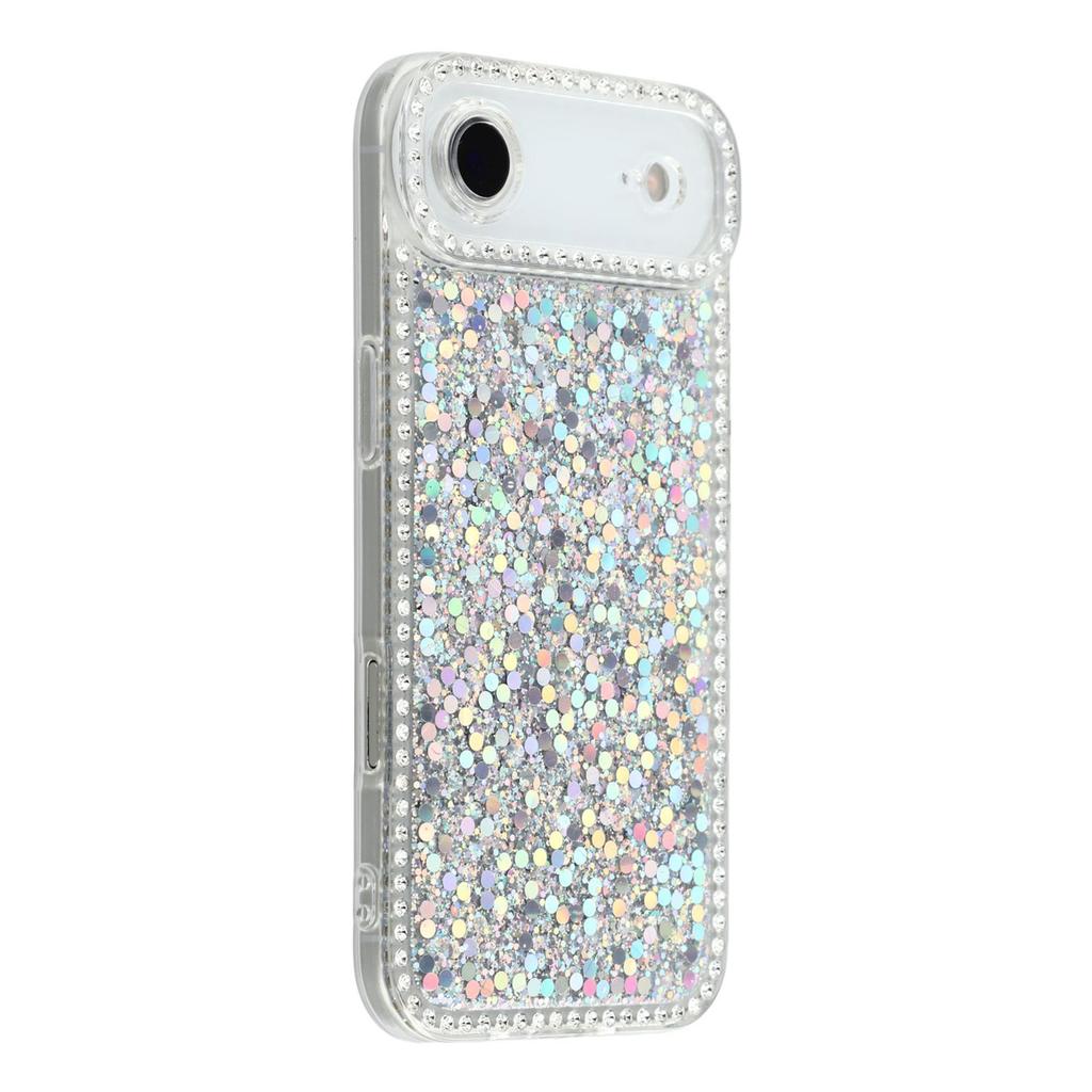 For iPhone 17 Air Case Rhinestone Edge Glitter Epoxy TPU Phone Cover