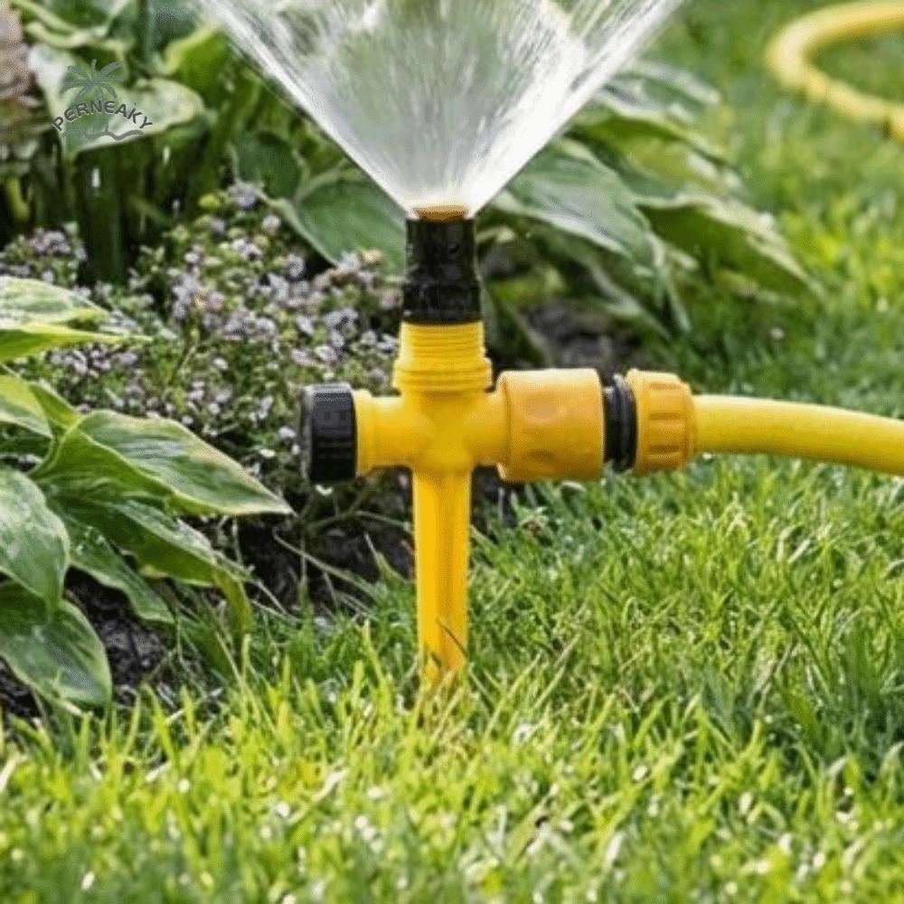 3Pcs 360° Rotation Automatic Lawn Sprinkler Adjustable Nozzle Corrosion Resistant Rotating Sprinkler Buried Plug Watering System