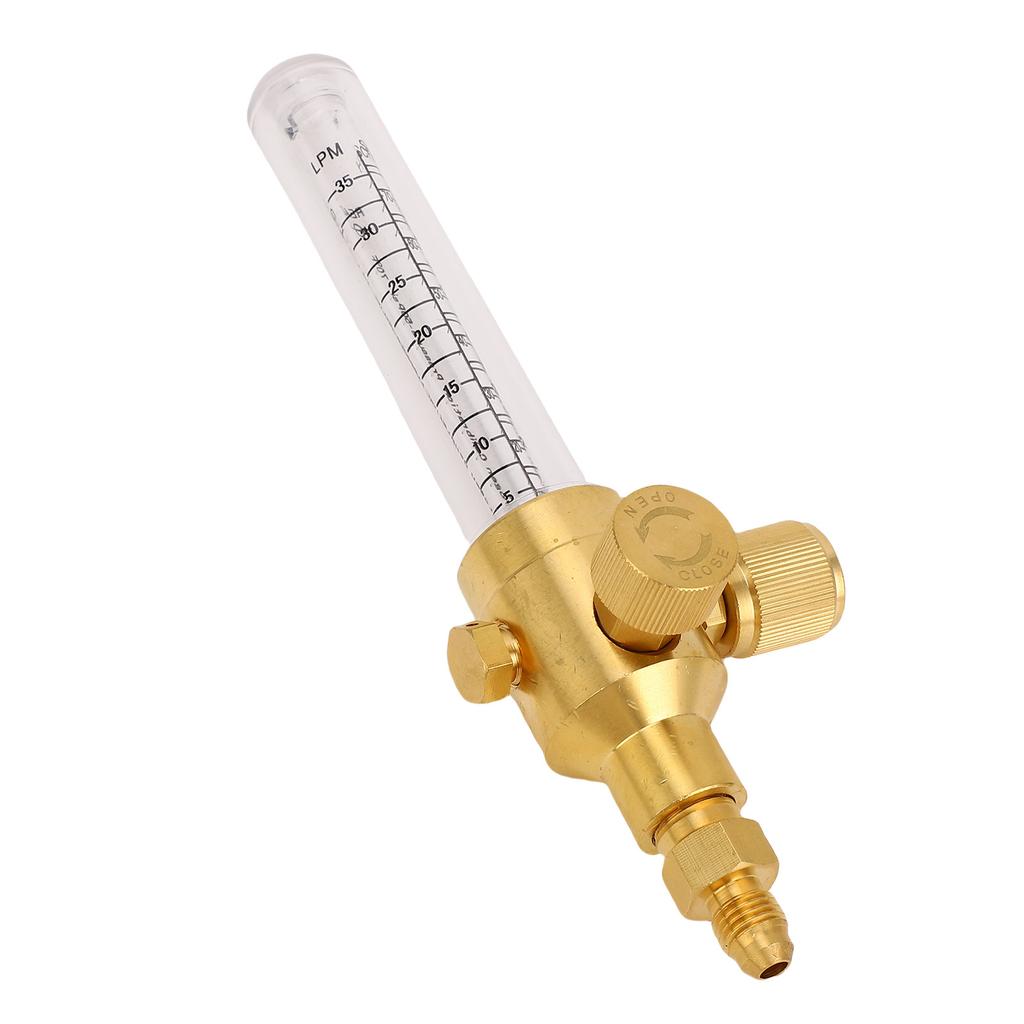 Nitrogen Flow Indicator Pure Copper Double Scale 1 4in Thread Inlet Outlet Connection Nitrogen Flow Indicator