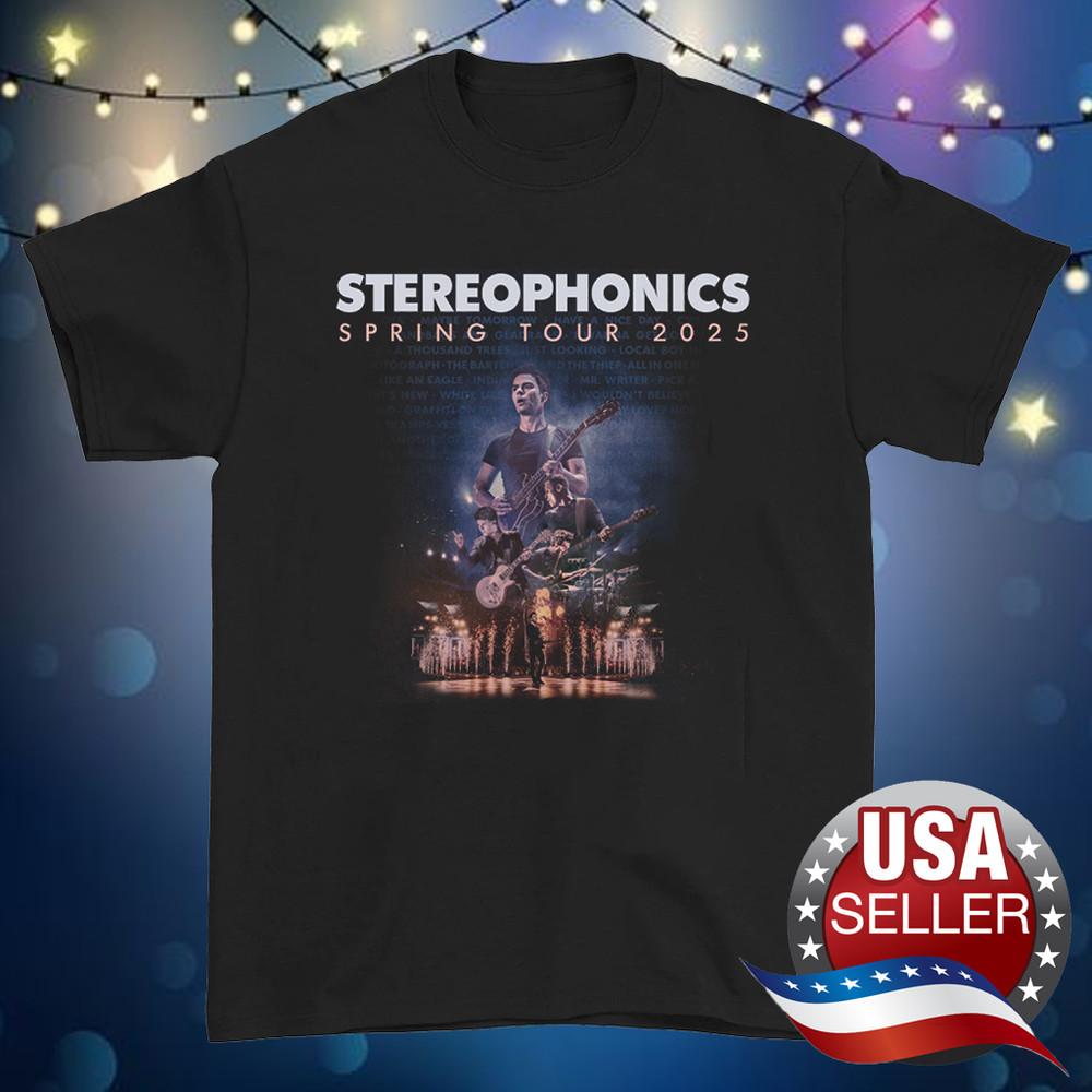Stereophonics Shirt HOT NEW spring tour 2025 black shirt All sizes Unisex T-Shirt XXL