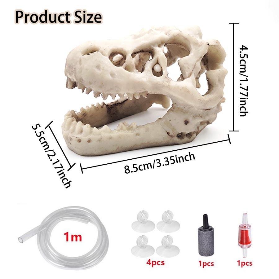 1 Set Resin Dinosaur Fossil Simulation Mini Dinosaur Ornaments Decorative Props Crafts Arts Artificial Decor for Fish Tank Aquarium