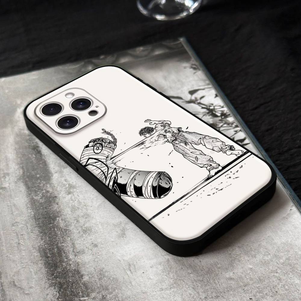 Anime Baki H-Hanmas Phone Case For IPhone 17,16,15,14,13,12,11 Plus,Pro,Max,XR,XS,X,7,8 Plus,Mini Black Silicone Soft