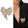 Stylish And Elegant Trendy Bow-Adorned Luxury Alloy -Encrusted Brooch