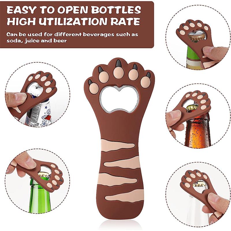 LMETJMA Cute Cat Paw Bottle Opener Refrigerator Magnet Beer Bottle Opener Shape Soda Beverage Beer Bottle Opener JT174