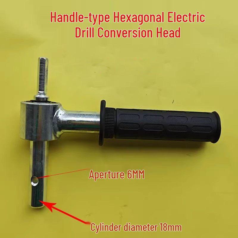 Electric Drill Adapter: Hammer & Impact Drill Converter with Bit Connector for Ice and Water Drills.
