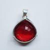 Certified 109.95 Ct Red Topaz Pear 925 Sterling Silver Natural Gem Pendant my-362-k