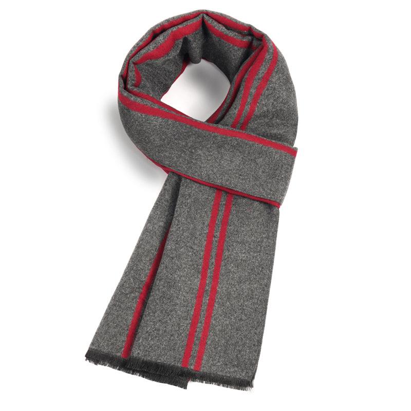 Men'S Scarves Men'S Winter Warmth Plaid Long Imitation Cashmere Men'S Scarves Custom