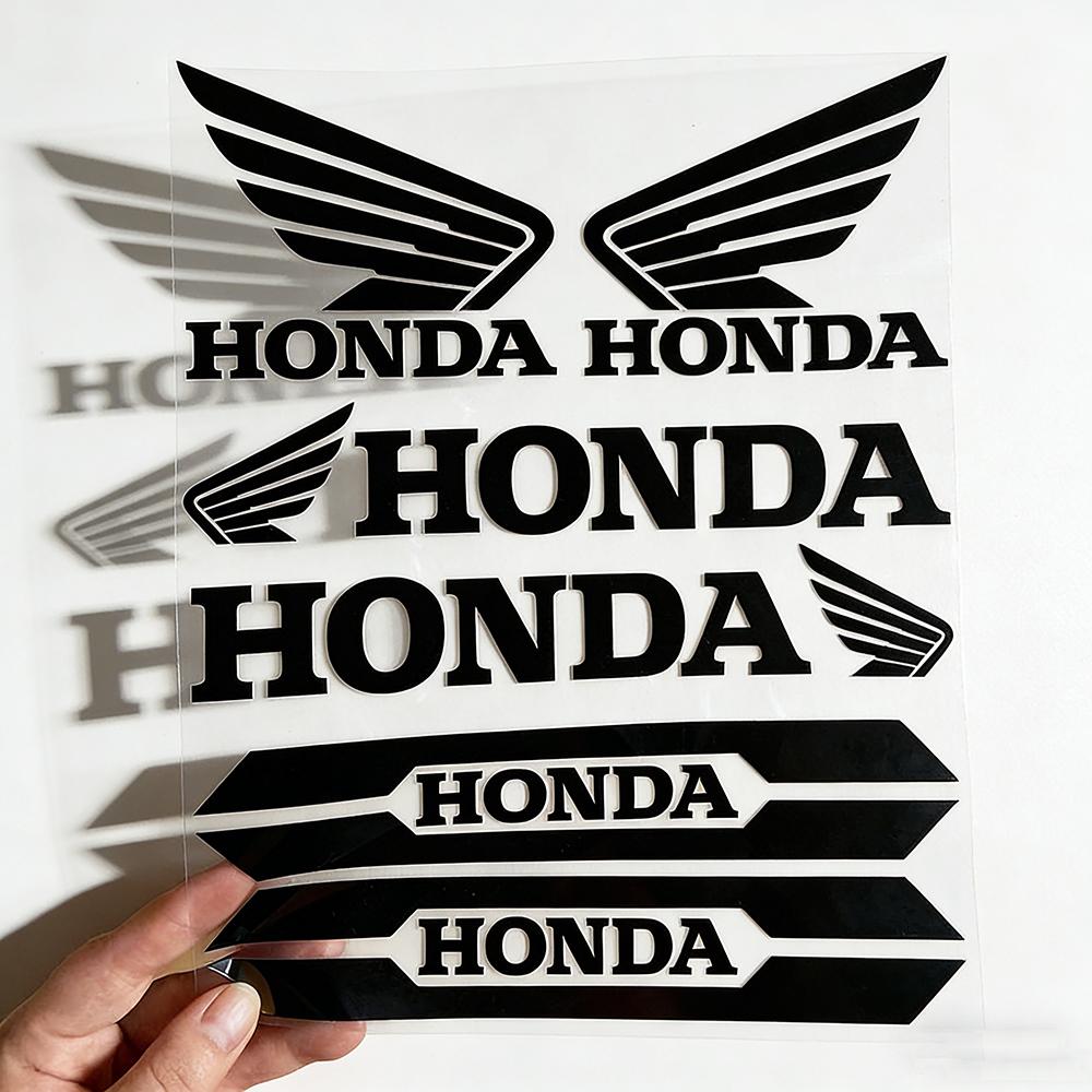 ZLQ4  Car Reflective Stickers Hollow Letter Carved Decals for Honda Motorcycle Helmet Scooter Tail Box Shock Absorber Decoration