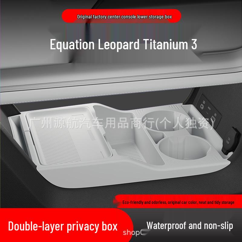 

Compatible with 25 BYD Tang Models: Low-End Center Console Lower Storage and Glasses Box for Car Modification Accessories. Nebula Gray