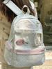 Anime Girl Double Shoulder Backpack For School With Nylon Material And Dot Pattern