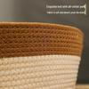 Hand-Woven Round Rattan Pet Bed - Japanese Cattail Cool Mat for Cats and Dogs