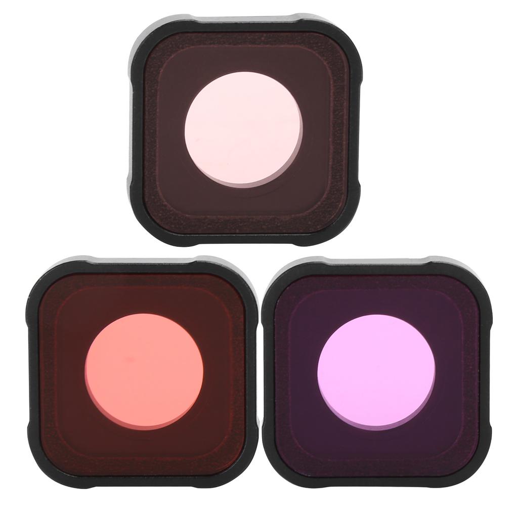 Junestar 3 In1 Camera Filter Lens Diving Filter Set Protective Cover for GoPro Hero 9