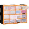 Organisateur multi-tiroirs - VIDAXL - 52x16x37 cm - Bois - 16 tiroirs - Bureau contemporain