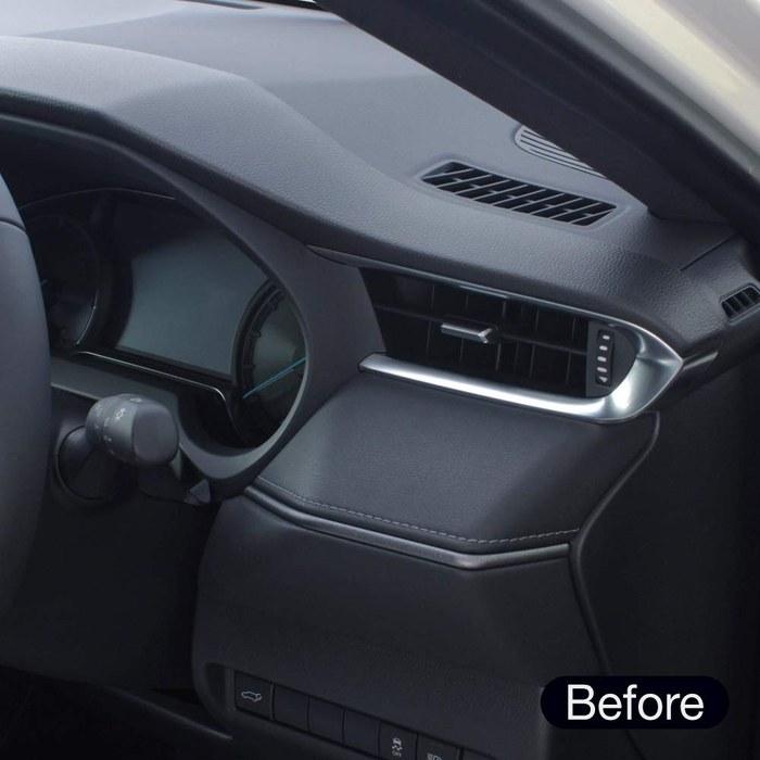 Tsuchiya Yac Harrier 80 Series Vehicle-Specific Air Conditioner Drink Holder - Driver Side - Black/Silver - SY-HR11