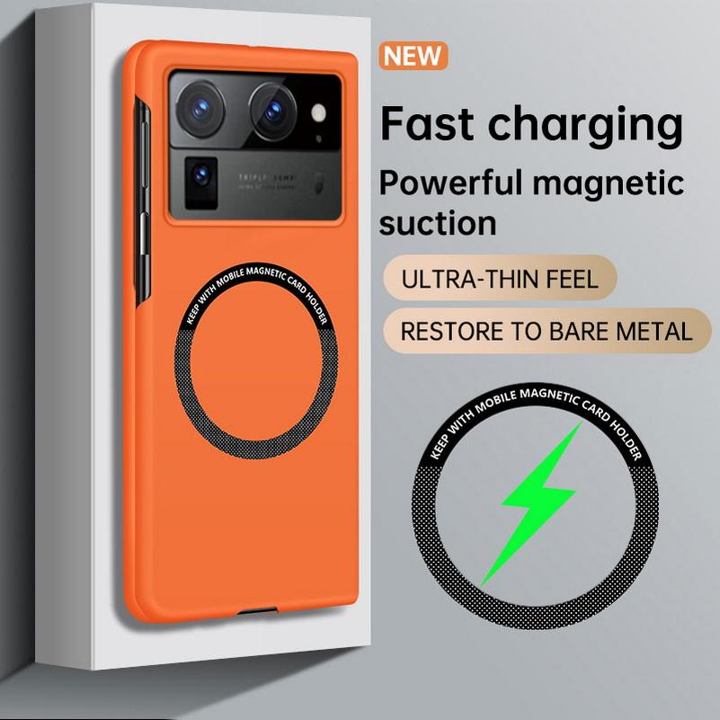 Ultra-thin Frameless Phone Case For Tecno Phantom V Fold2 Tecno V Fold  Magsafe Magnetic Hard Cover