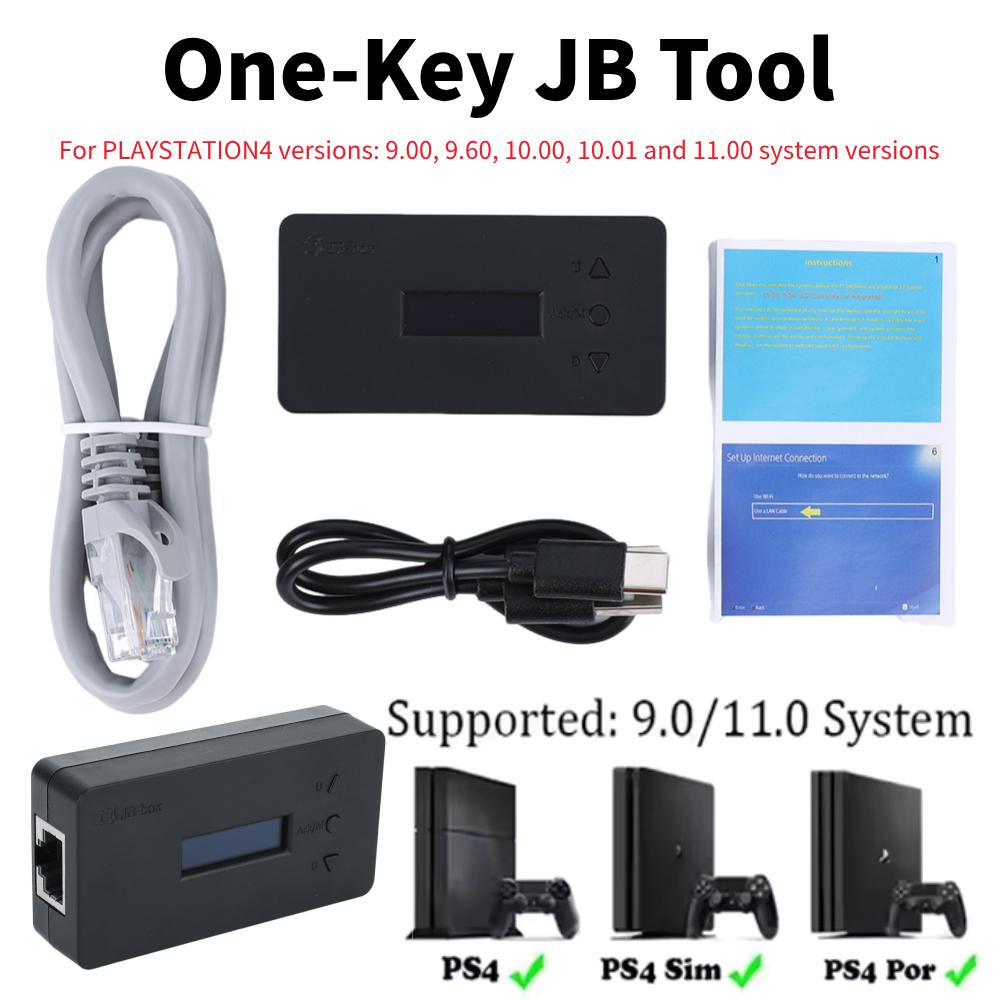 One-Key JB Tool Mod Kit Modification Kit with Ethernet Type-C Cable Game Accessories for PLAYSTATION4/Pro/Slim 9.0-11.0 System
