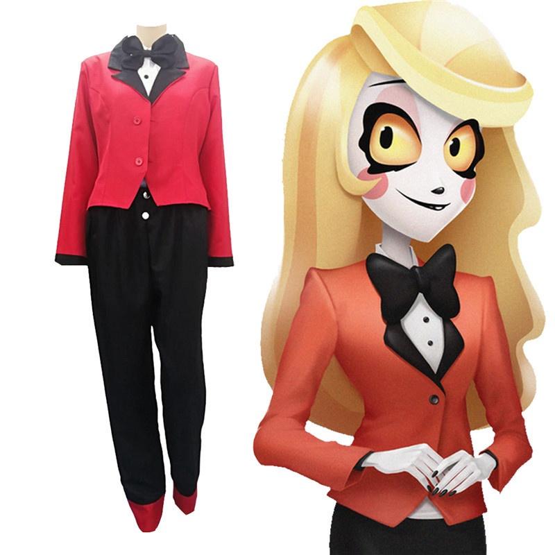 Hazbin Charlie Hotel Cosplay Costume Uniform Full Set Wig Suit Uniform Outfit