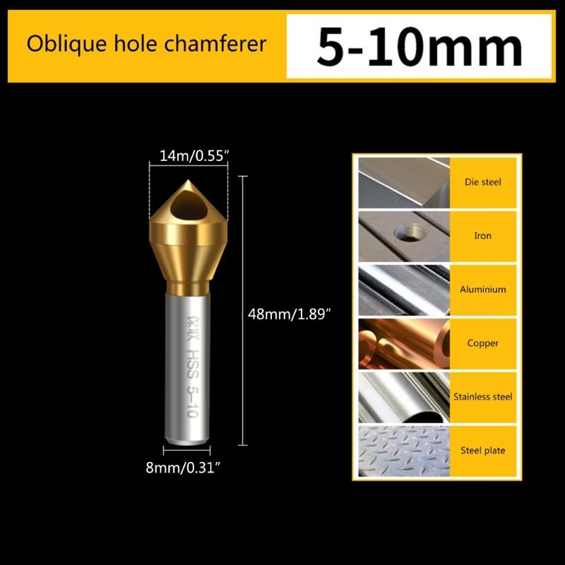 M35 TiAlN Countersunk Head Drill Bit M35 Cobalt Countersunk Deburring Chamfering Drill Bit 2-5/5-10/10-15/15-20mm