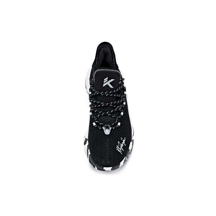 New Anta Light Cavalry 5 Cushioning Anti Slip And Wear Resistant Low Top Basketball Shoes Men's Black White 112021608-5