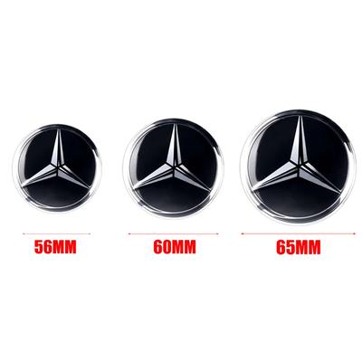 BTH1 C200 E200 For Mercedes Benz 4PCS 56/60/65mm Car Tyre Wheel Center Hub Cap Sticker For Mercedes Benz A/B/C/E/S Class GLC GLK CLA