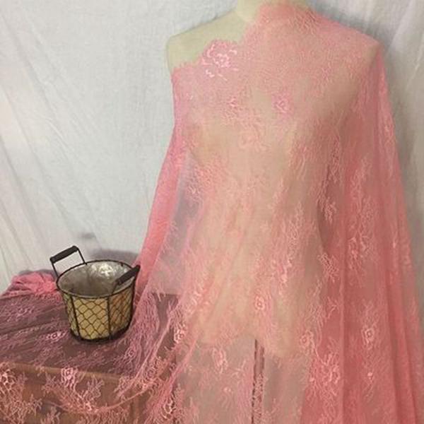 3 Meters Eyelash Lace Trim, Sewing Colorful Eyelash Lace Fabric Floral Mesh Underwear Lingerie Fabric, Wide 150cm