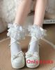 Cute Lolita Short Cotton Socks With Bow Embellishments For Teens