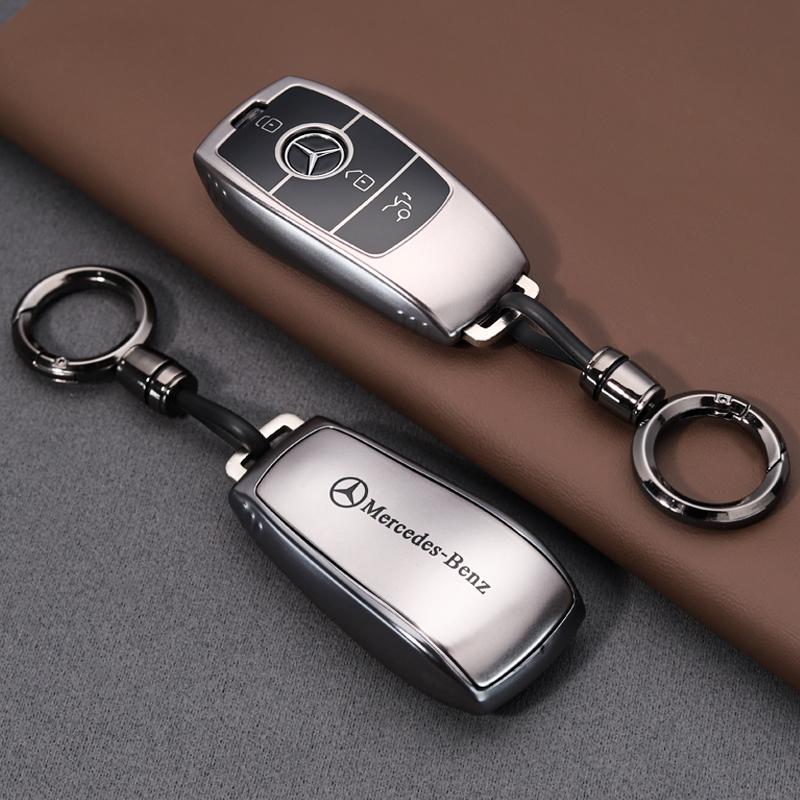 Alloy Style Fashion Car Key Case Cover Shell Fob For Mercedes Benz 2023/24 C/SClass W223 W206 S350L S400L S450L S500L Protector ZS4