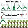 Automatic Drip Irrigation Kit 10-30M, 1/4" Garden Watering System with Nozzles for Farmland,Greenhouse,Bonsai,Flowers Vegetables