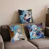 Anime-Konosuba Aqua Pillow Cushion Cover Pillowcase Living Room Sofa Home Decor Customized