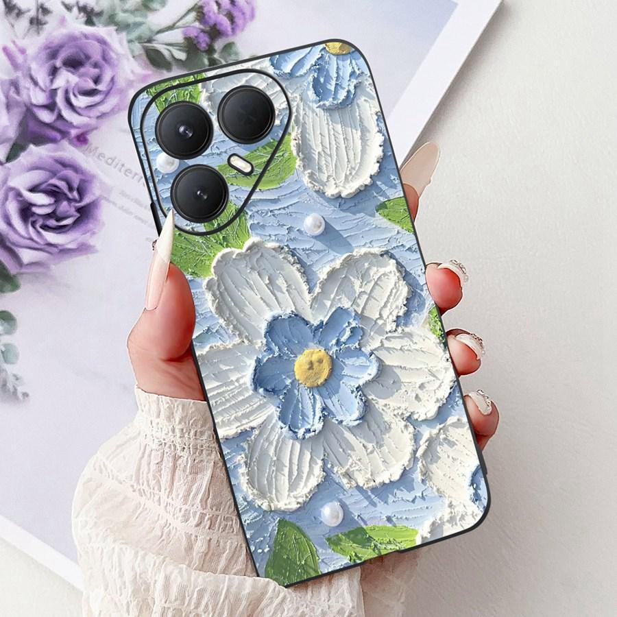 For Tecno Pova 7 Pro Ultra Case Flower Heart Painted TPU Soft Silicone Case Cover For Tecno Pova7 Pova 7Ultra Pro Phone Couqe