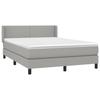 3129545 vidaXL Lit à sommier tapissier avec matelas Gris clair 140x190cm Tissu