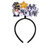 Sequin 2024 Happy New Year Headband Tinsel New Year Headdress Christmas Headpiece  New Year Gift