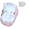 Cute Lifelike Kitten Plush Toy with Sleeping Nest Soft Stuffed Animal Fluffy Cat Doll Fun Desktop